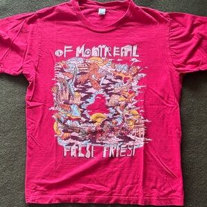False Priest 'Of Montreal' Graphic T-Shirt - Red